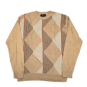 VTG Textured Pullover Sweater Atomic Geometric